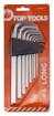 Hex keys 1.5-10 mm, set 9 pcs, long