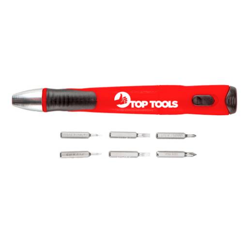 Precision screwdriver bits with holder, set 7 pcs