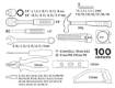 Tools set 1/4", 3/8", 100 pcs.