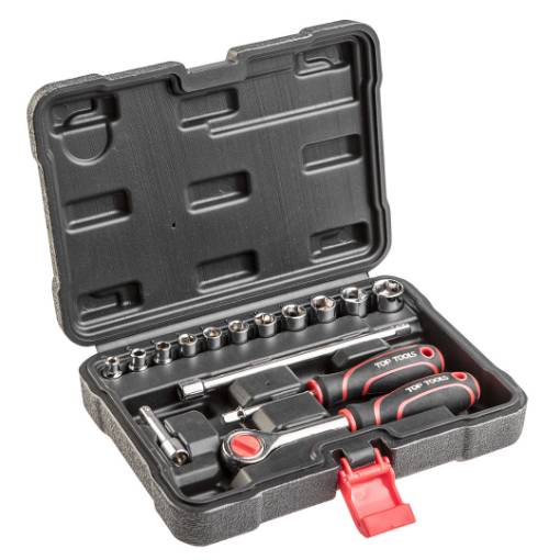Socket set 1/4", 15 pcs.
