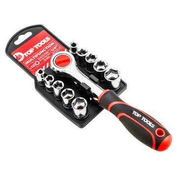 Socket wrenches 1/4", set 12 pcs