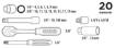 Socket set 1/4", 3/8" 20 pcs.