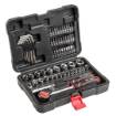 Set of socket spanners 1/4", 3/8", 63 pcs