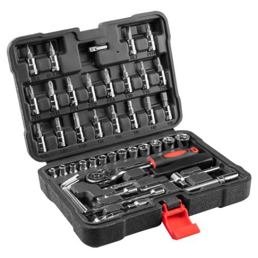 Set of socket spanners 1/4", 49 pcs