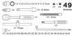 Set of socket spanners 1/4", 49 pcs