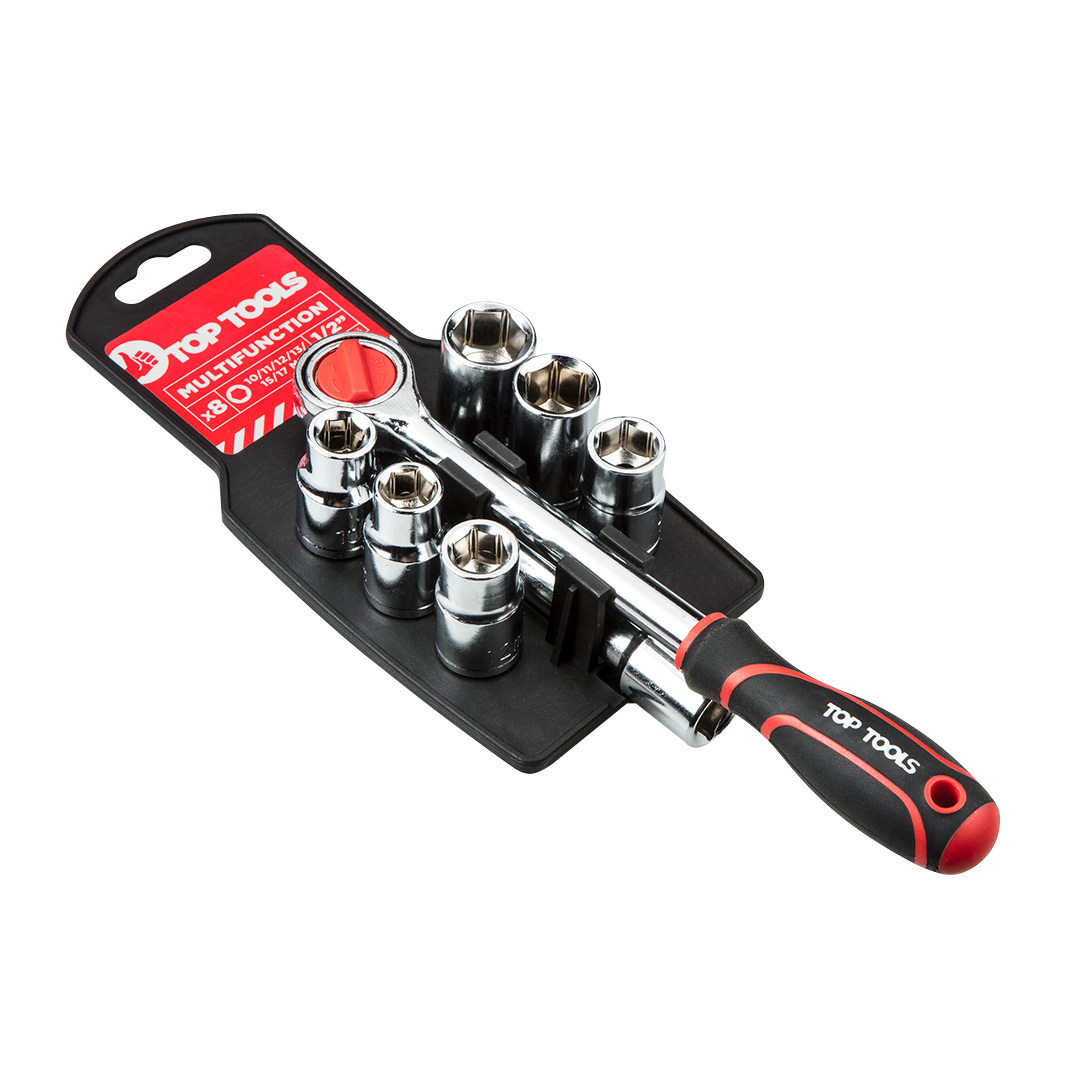 Socket wrenches 1/2", set 8 pcs