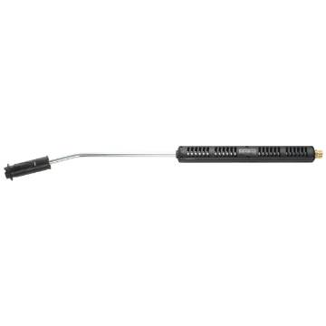 Curved lance  with adjustable spray head