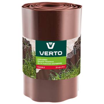 Lawn edging 20 cm x 9 m, brown