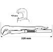 Pipe wrench type 90, 1"