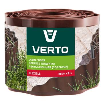 Lawn edging 10 cm x 9 m, brown