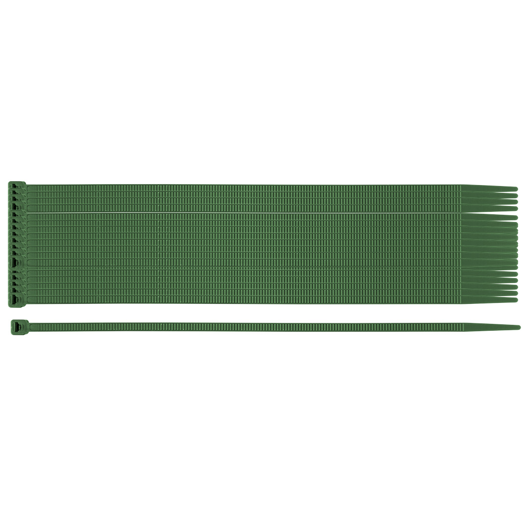 Garden cable ties 3.6 x 200 mm, 50 pcs, green