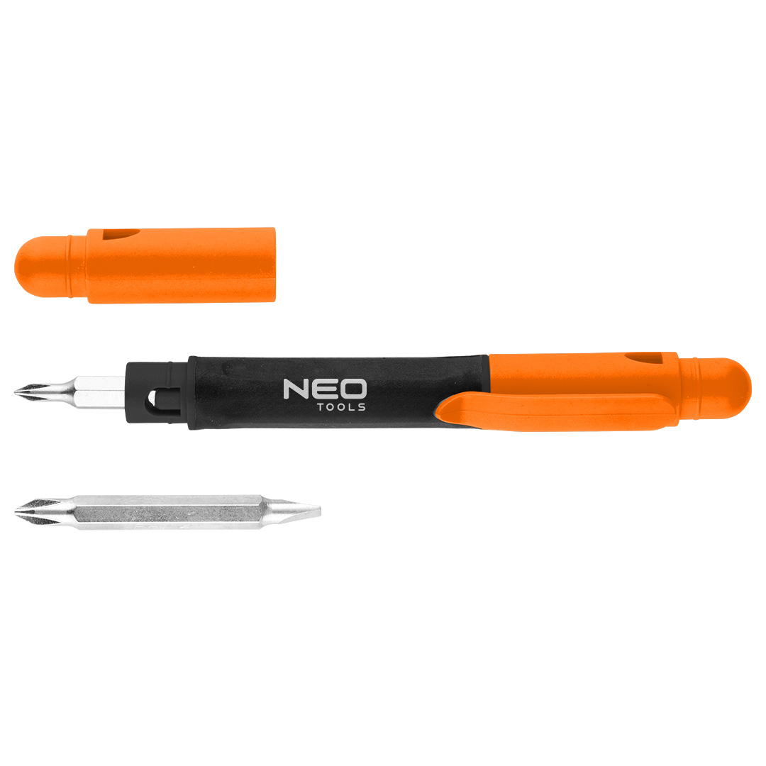Mini screwdriver 4 in 1, bits: SL3, SL4, PH0, PH1