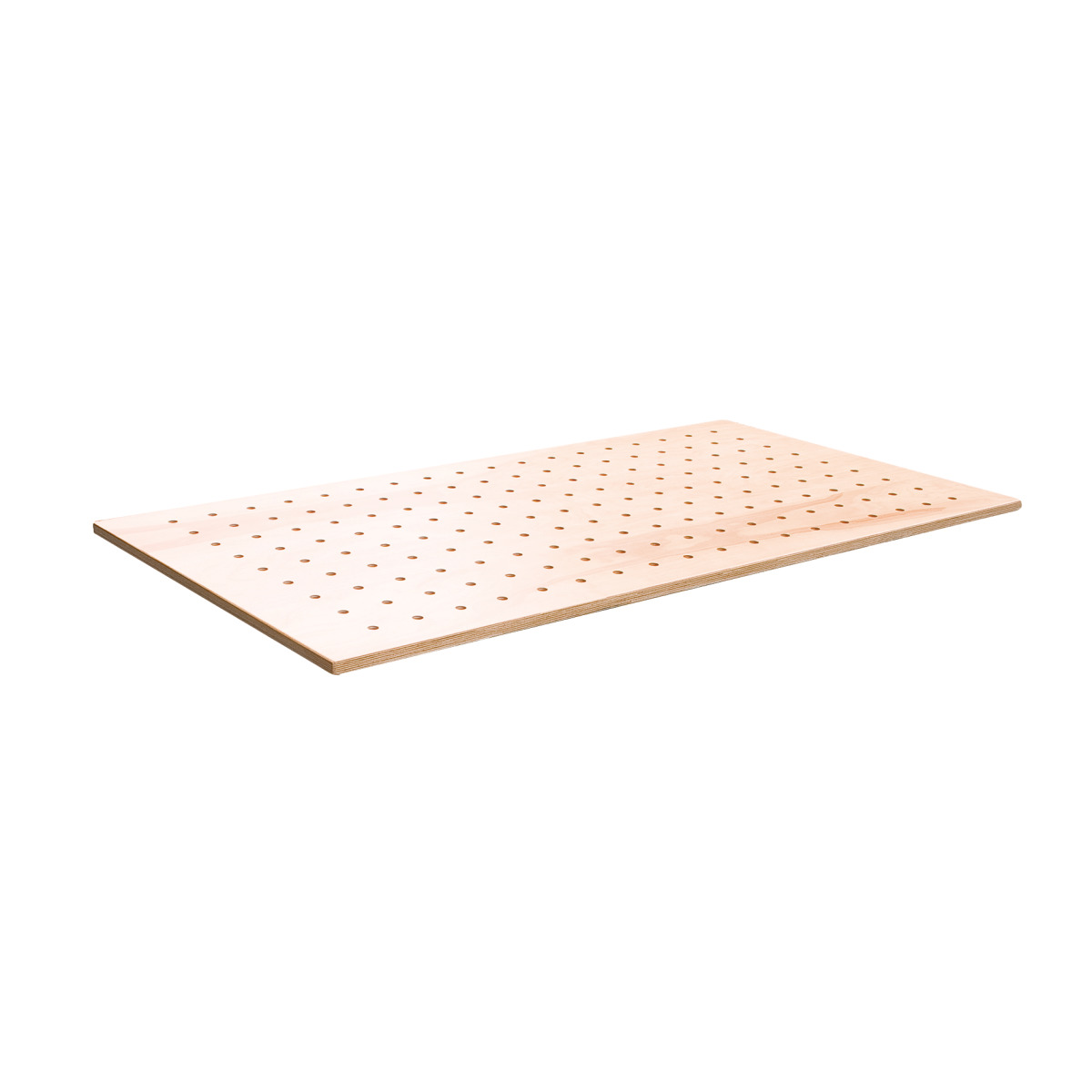 Hole grid worktop  Beech multiplex, 1250 x 800 mm