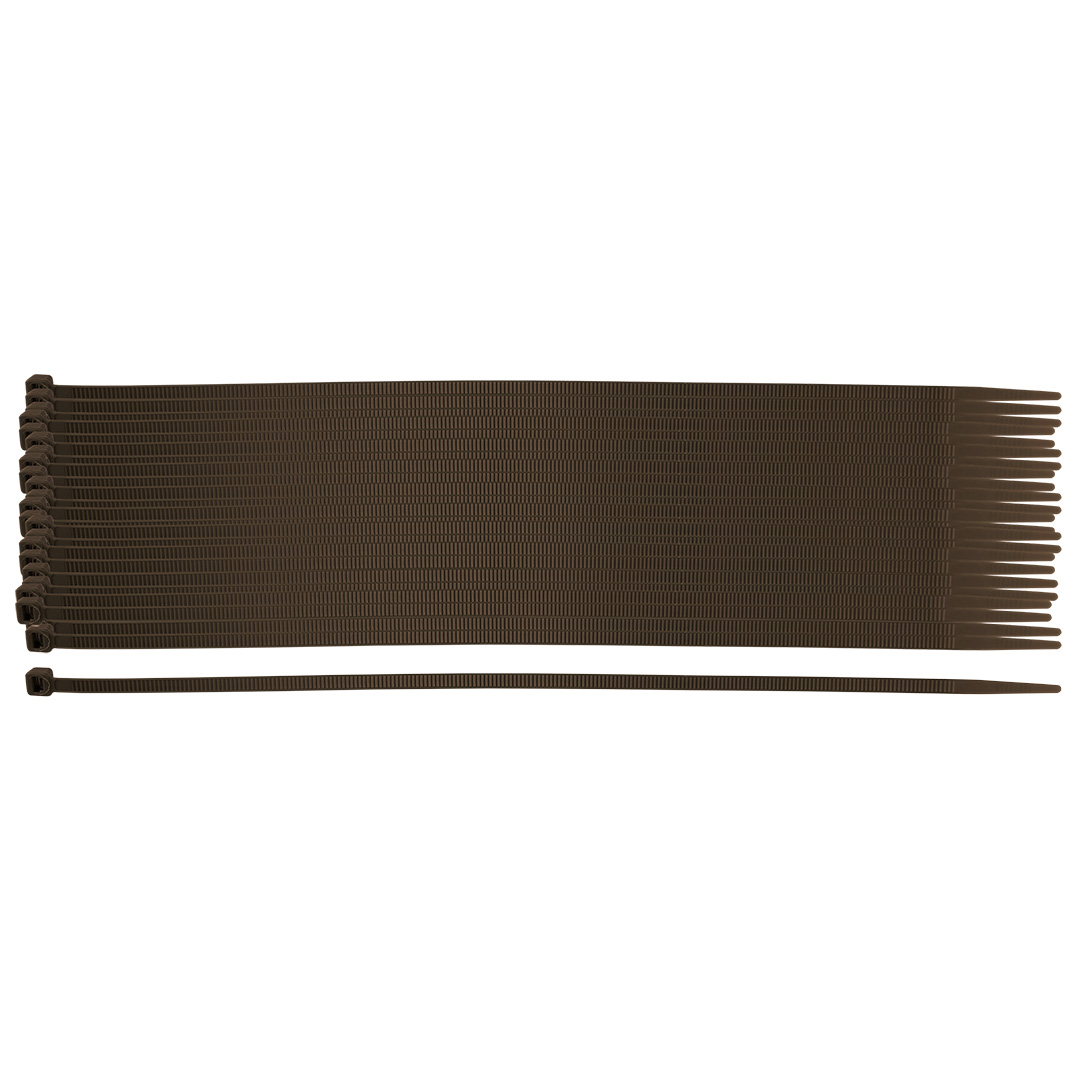 Garden cable ties 4.8 x 300 mm, 50 pcs, brown