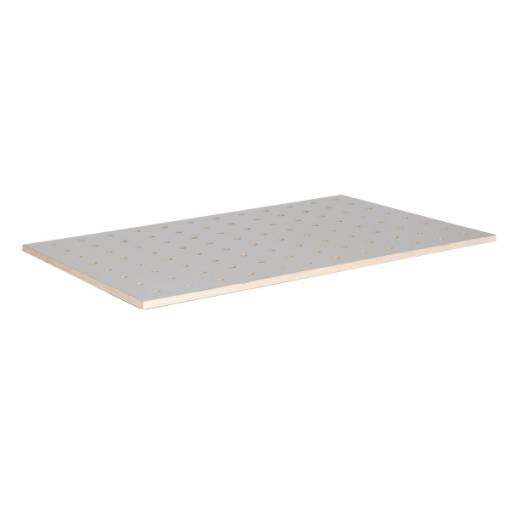 Table top  120x80 cm, HPL perforated grid plate Ø20 mm