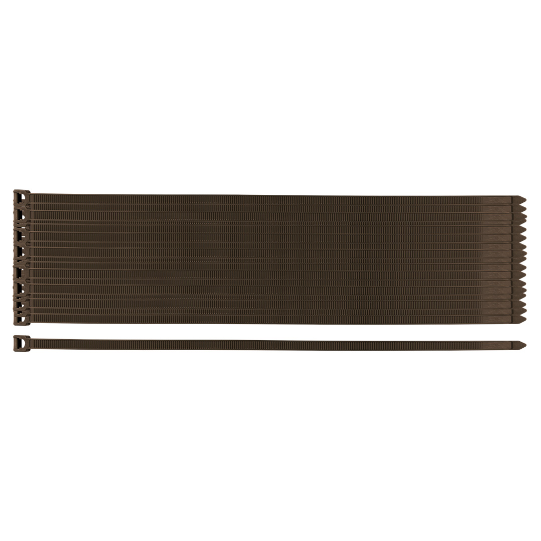 Garden cable ties 7.6 x 380 mm, 50 pcs, brown