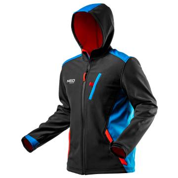 Tuule- ja veekindel jope kapuutsiga Softshell sinine/must