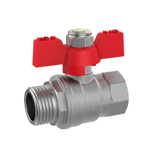 Ball valve  1/2" IG x 1/2" AG