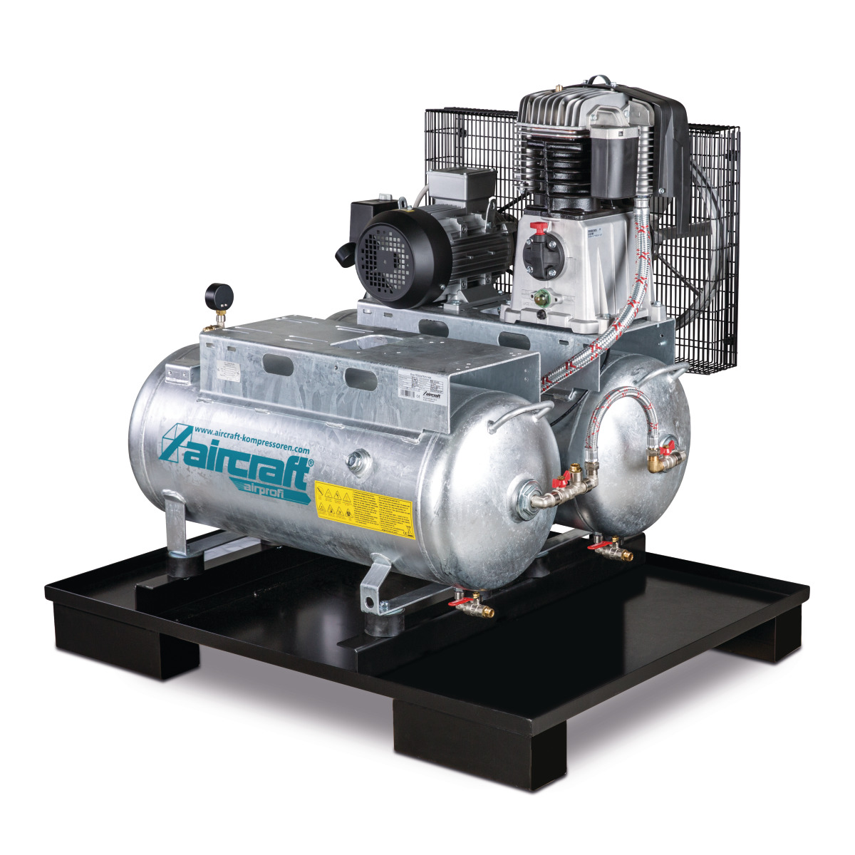 Stationary piston compressor AIRPROFI DUO 703 / 2x75 / 13