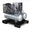 Stationary piston compressor with 2x 100 liter compressed air tanks and refrigeration dryer AIRPROFI DUO 703 / 2x100 / 10K