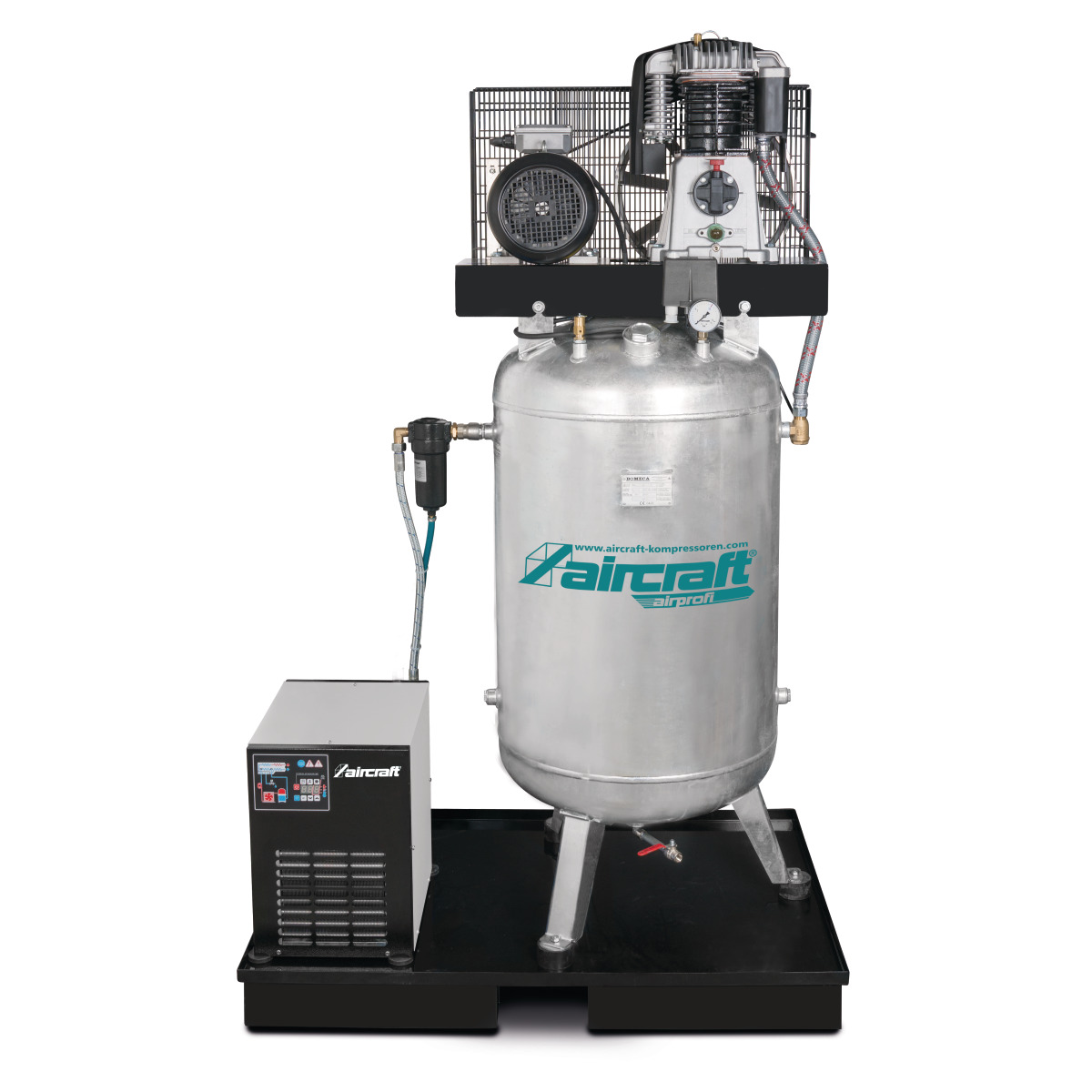 Stationary piston compressor with refrigeration dryer AIRPROFI 703/270/10 VK