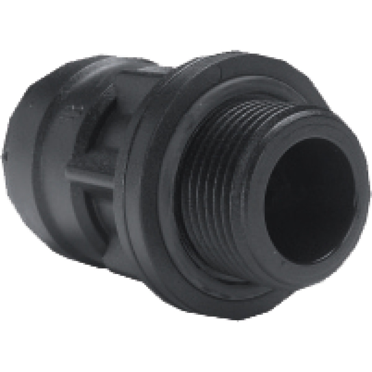 Straight screw-in connector (POM)  15 mm OD / G½" OT