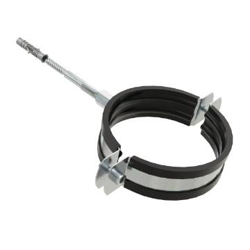 Screw clamp  40 mm with rubber inner band and dowel