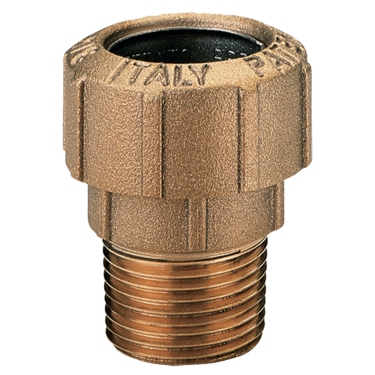 Straight screw-in connector (brass)  32 mm OD / R1" ET