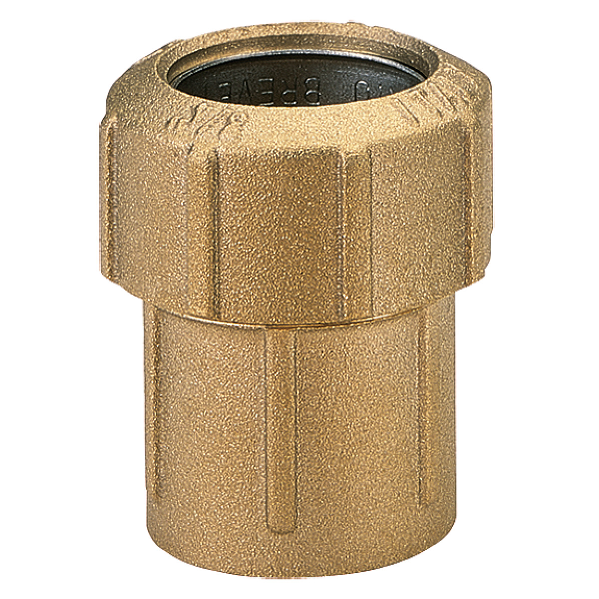 Straight screw-on connector (brass)  32 mm OD / G1" IT
