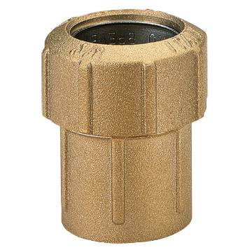 Straight screw-on connector (brass)  32 mm OD / G1" IT