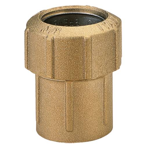 Straight screw-on connector (brass)  50 mm OD / G1 1/2" IT