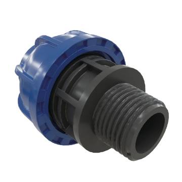 Straight screw-on connector  63 mm x R2a