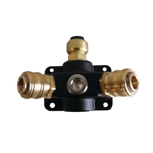 Air inlet socket 2 one-hand couplings  15 mm