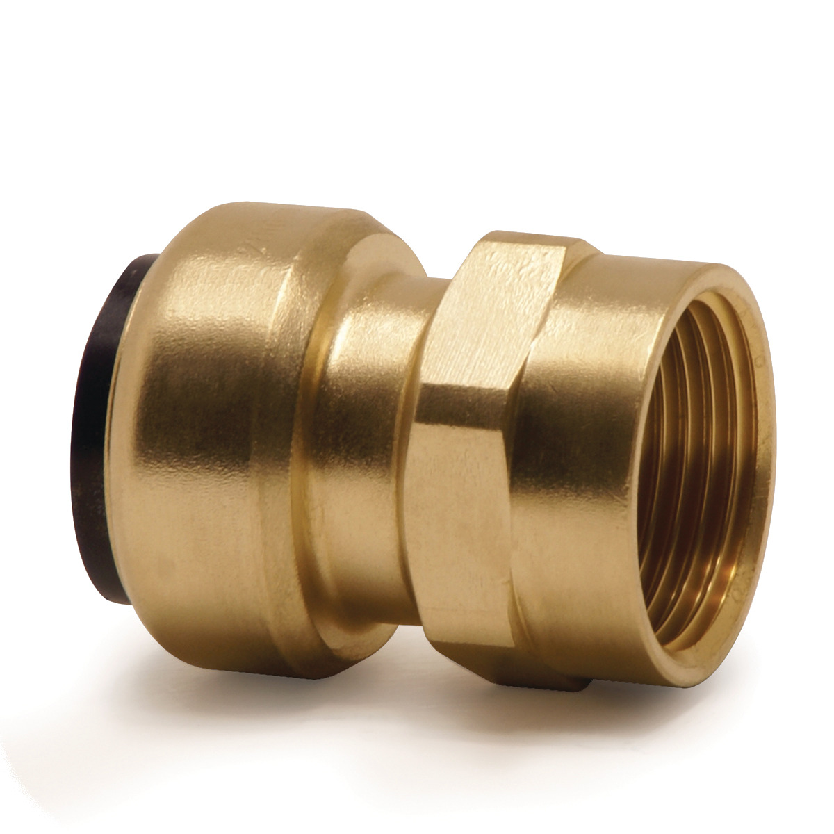 Straight screw-in connector brass  22 mm OD / G1/2" IT