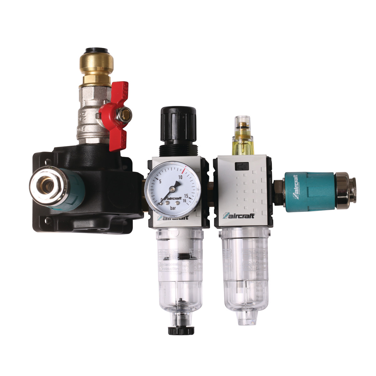 End distributor box w 2 safety couplings  AH, FDR, NÖ 12 bar 15 mm