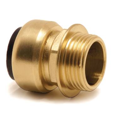 Straight screw-in connector brass  22 mm OD / R½" OT