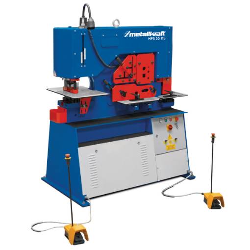 Hydraulic sectional steel shears / punching machine  HPS 55 DS