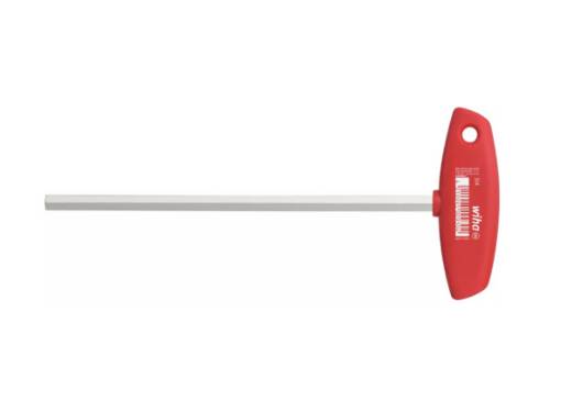 L-key with T-handle, 5,0x350mm, hexagon brilliant  nickel-plated