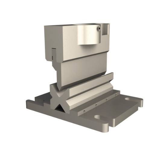 Punch and die holder for edge bending