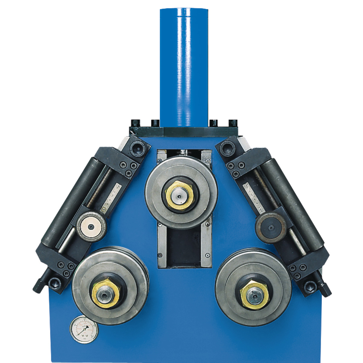 Special straightening rollers on the side, for angle irons