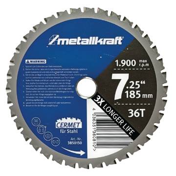 Saw blade for steel  Ø 185 x 1,8/1,4 x 22 mm Z36