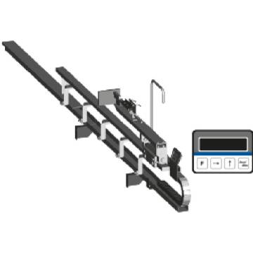 Stop carriage electromechanical system  with digital display for motor. roller conveyor