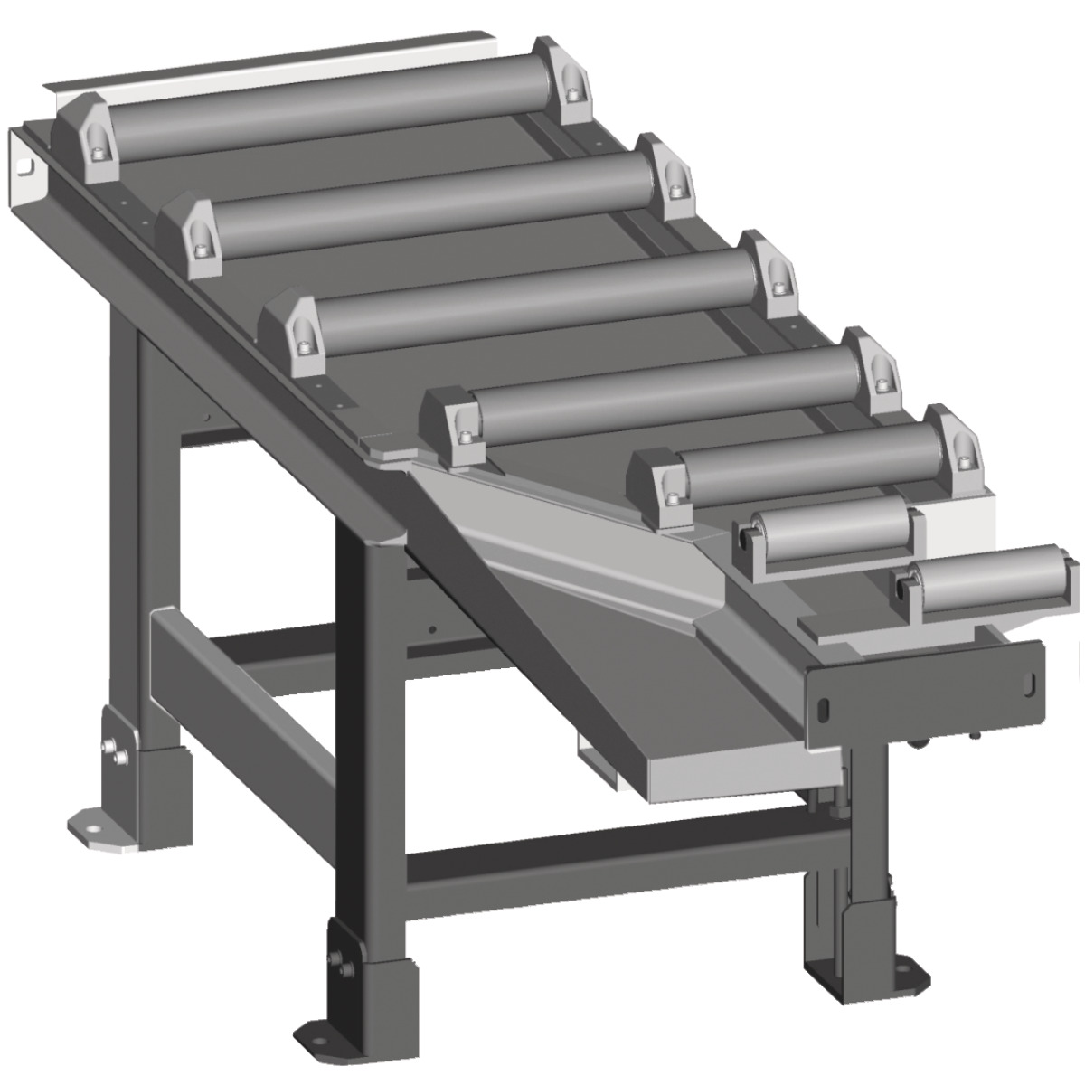 Roller conveyor motor  2000 x 520 mm for 60° cuts