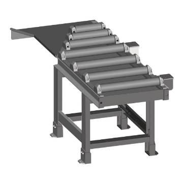 Outfeed roller conveyor  for 60 ° cuts