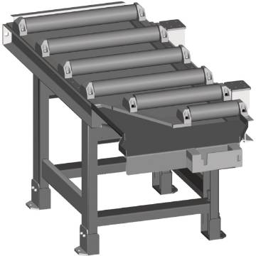 Roller conveyor  for 60 ° cuts