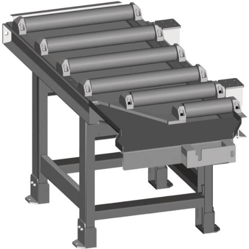 Roller conveyor  for 60 ° cuts