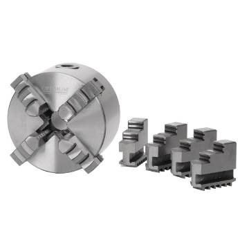 Cast iron four-jaw chuck  Ø 100 mm concentric clamping