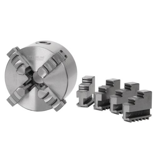 Cast iron four-jaw chuck  Ø 100 mm concentric clamping
