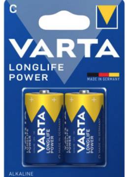 Patarei 1,5V LR20 Varta Alkaline Longlife Power (2/tk pakk)