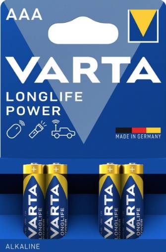 Patarei AAA 1,5V LR03Varta Alkaline Longlife Power (4/tk pakk)